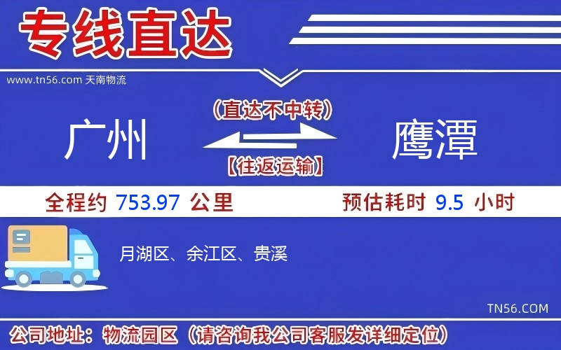 廣州到鷹潭物流公司