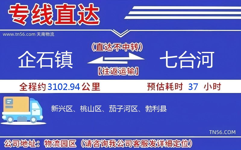 企石鎮(zhèn)到七臺(tái)河物流公司