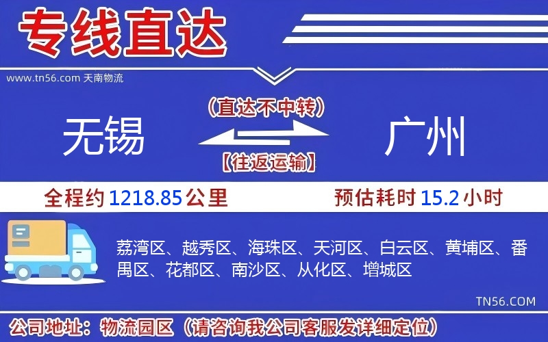 無錫到廣州物流公司