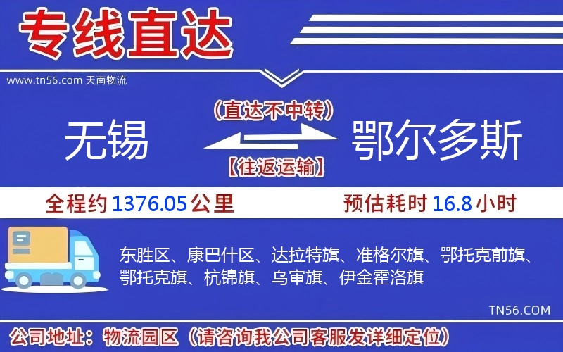 無錫到鄂爾多斯物流公司