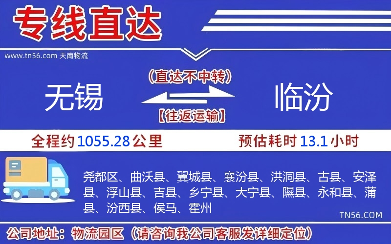 無錫到臨汾物流公司 無錫到臨汾物流公司