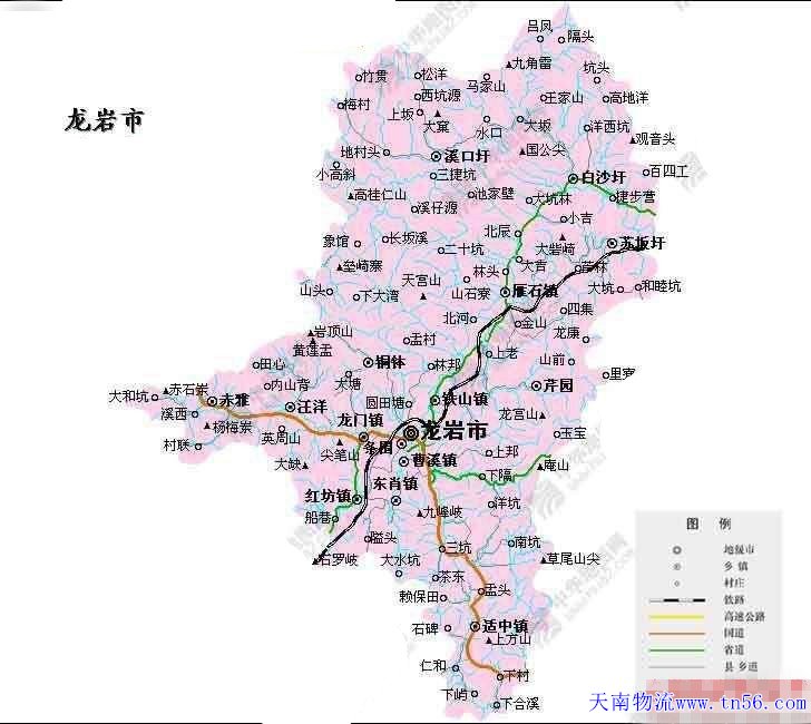 東莞到龍巖市地圖 www.pxhx.cn